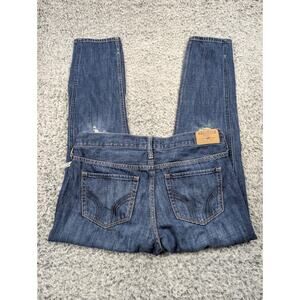 Hollister Jeans Womens 5 Blue Denim Vintage Boyfriend Distressed Casual Tapered
